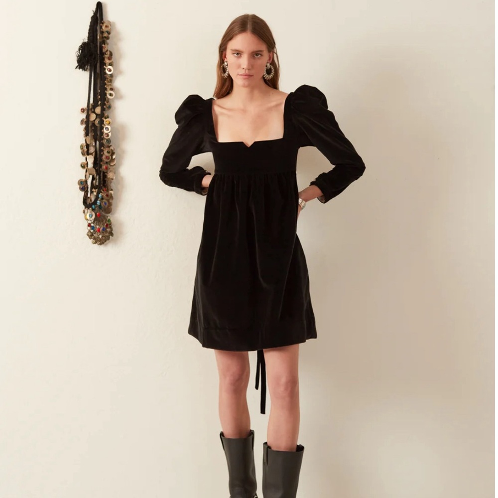 Alix of Bohemia Eva Onyx Velvet Dress